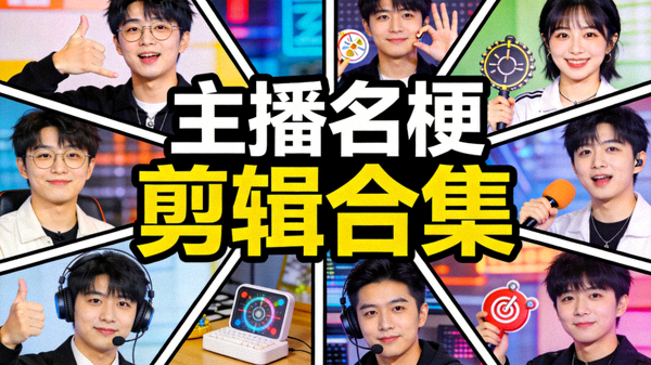 主播名梗剪辑合集的高清集锦封面图
